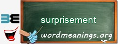 WordMeaning blackboard for surprisement